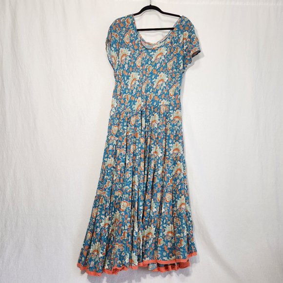 Soft Surroundings Dresses & Skirts - Soft Surroundings Boho Kara Tiered Maxi Dress Fiery Teal Size 2X Exc. Condition!